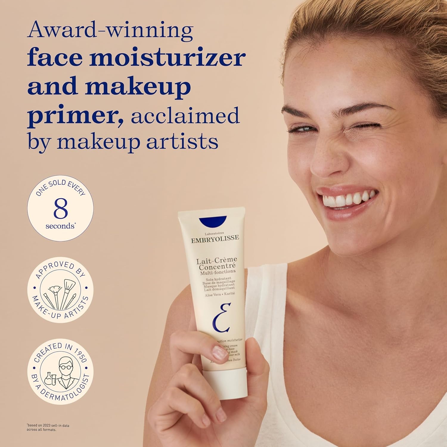 Lait-Crème Concentré Face Moisturizer and Makeup Primer, French Face Cream with Shea Butter & Aloe Vera