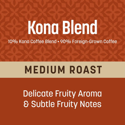 Kona Blend Coffee Pods, 100 Count, Medium Roast, Compatible with Keurig Brewers